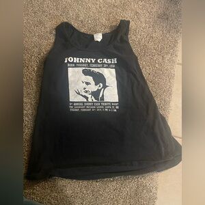Port and Company Black Johnny Cash Tribute Graphic Tank